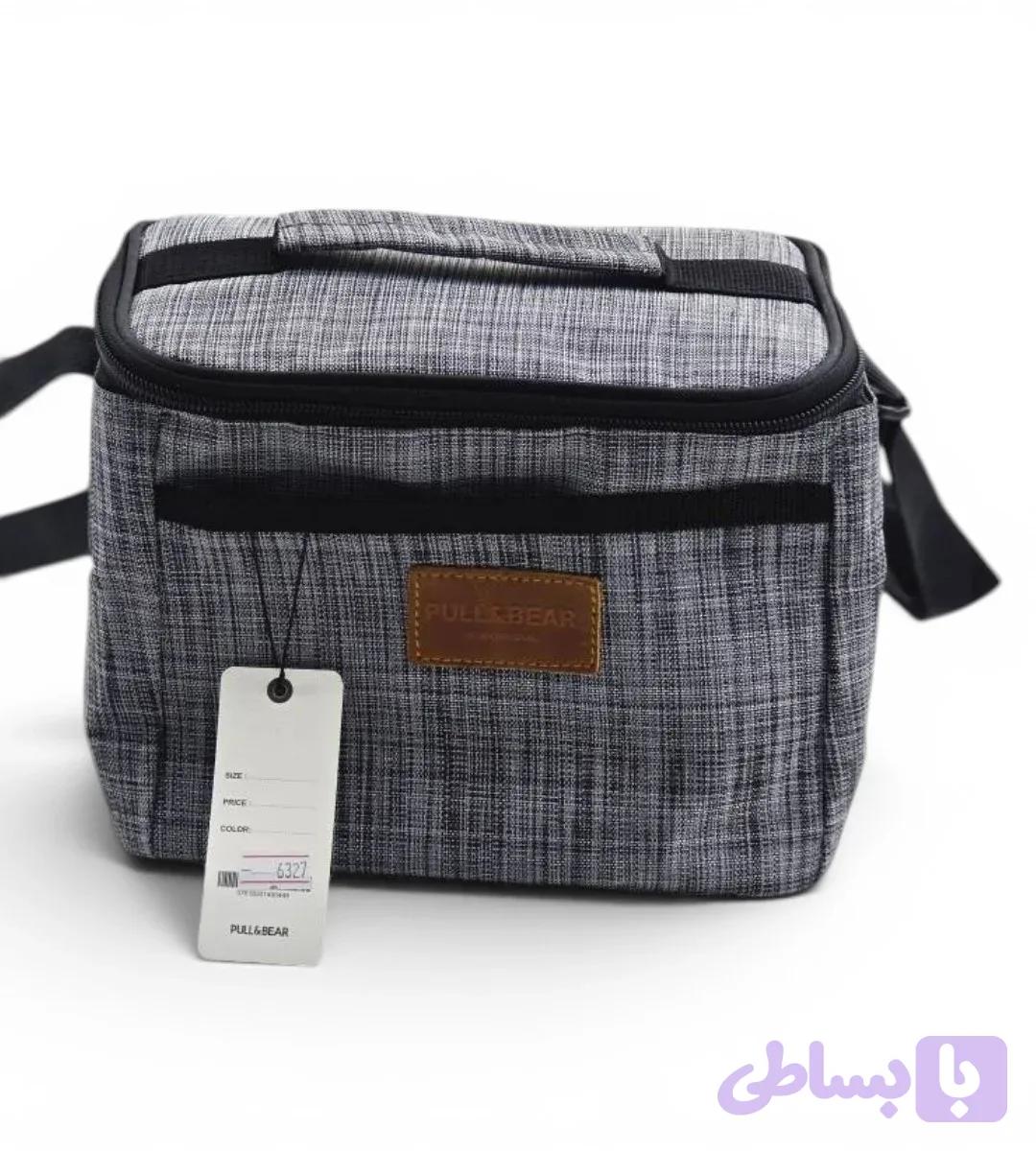 ساک نگهدارنده غذا Pull&Bear برزنتی خاکستری | کیف ترمو کوچک مناسب سفر و پیک‌نیک — تصویر 1