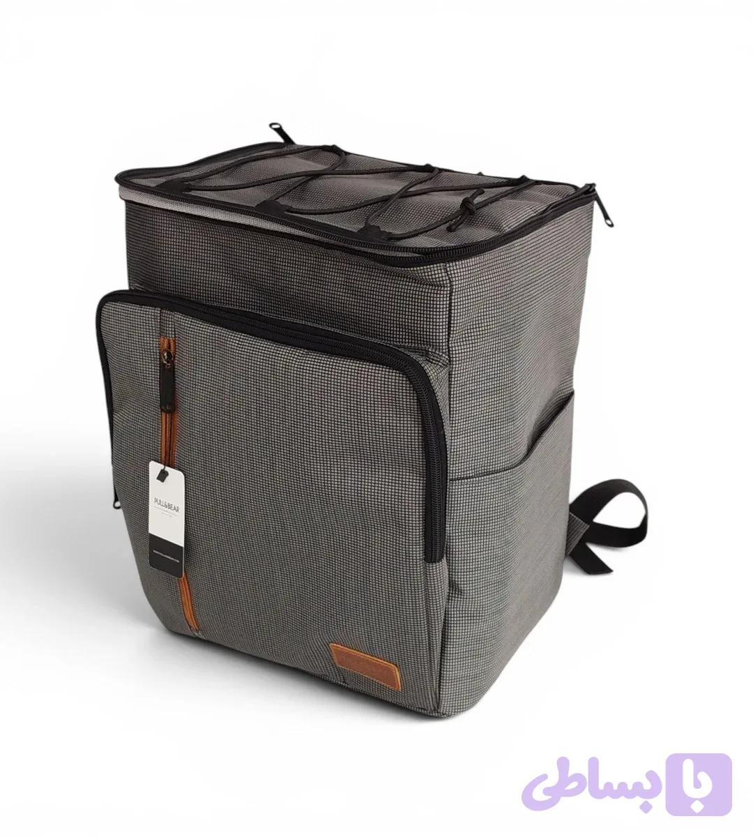 کوله پشتی عایق‌دار 18 لیتری Pull&Bear طوسی | کیف ترمو مسافرتی — تصویر 1