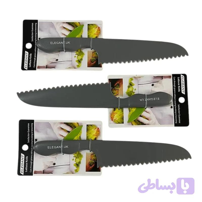چاقو برش کاهو و کیک الگانت | چاقو ABS بدون زنگ‌زدگی مناسب سالاد و شیرینی‌پزی — تصویر 1