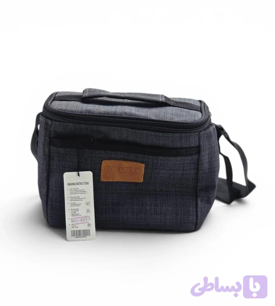 ساک نگهدارنده غذا Pull&Bear برزنتی طوسی | کیف ترمو کوچک مناسب سفر و پیک‌نیک — تصویر 1