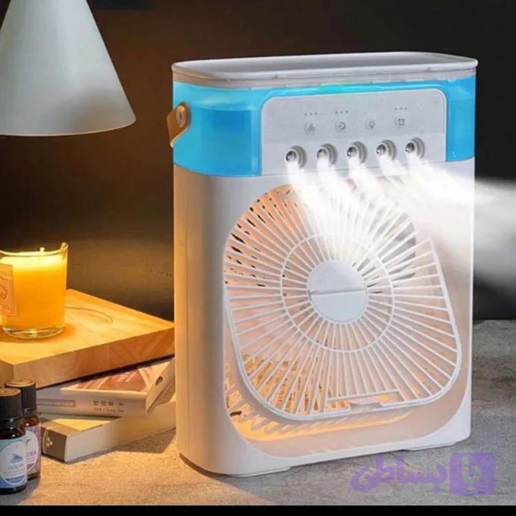 پنکه رومیزی مه پاش USB مدل 10W با تایمر و تنظیم سرعت خنک‌کننده رومیزی — تصویر 1