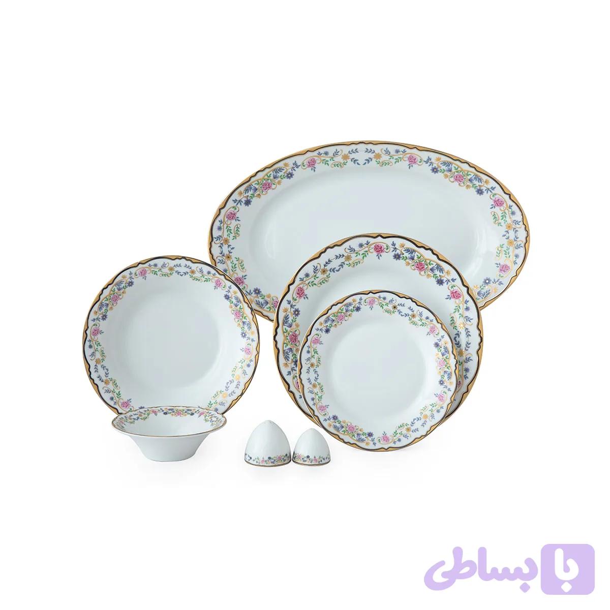 سرویس چینی 35 پارچه غذا خوری گلستان(چینی زرین) — تصویر 1
