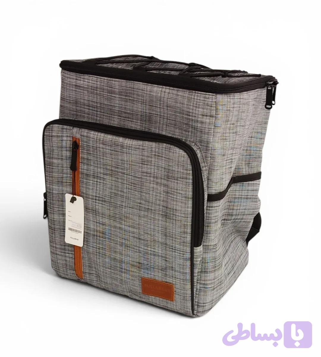 کوله پشتی عایق‌دار 18 لیتری Pull&Bear خاکستری | مناسب سفر، پیک‌نیک و طبیعت‌گردی — تصویر 1