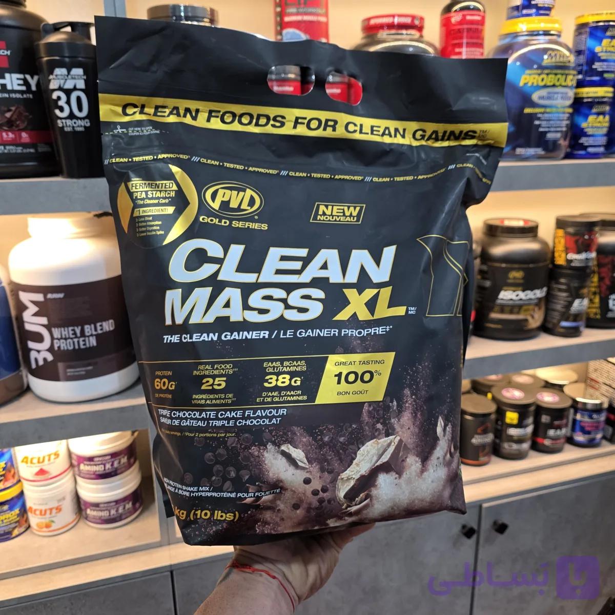 گینر کلین مس XL پی‌وی‌ال (PVL Clean Mass XL) – وزن ۱۰ پوند (۴.۵۴ کیلوگرم) — تصویر 1
