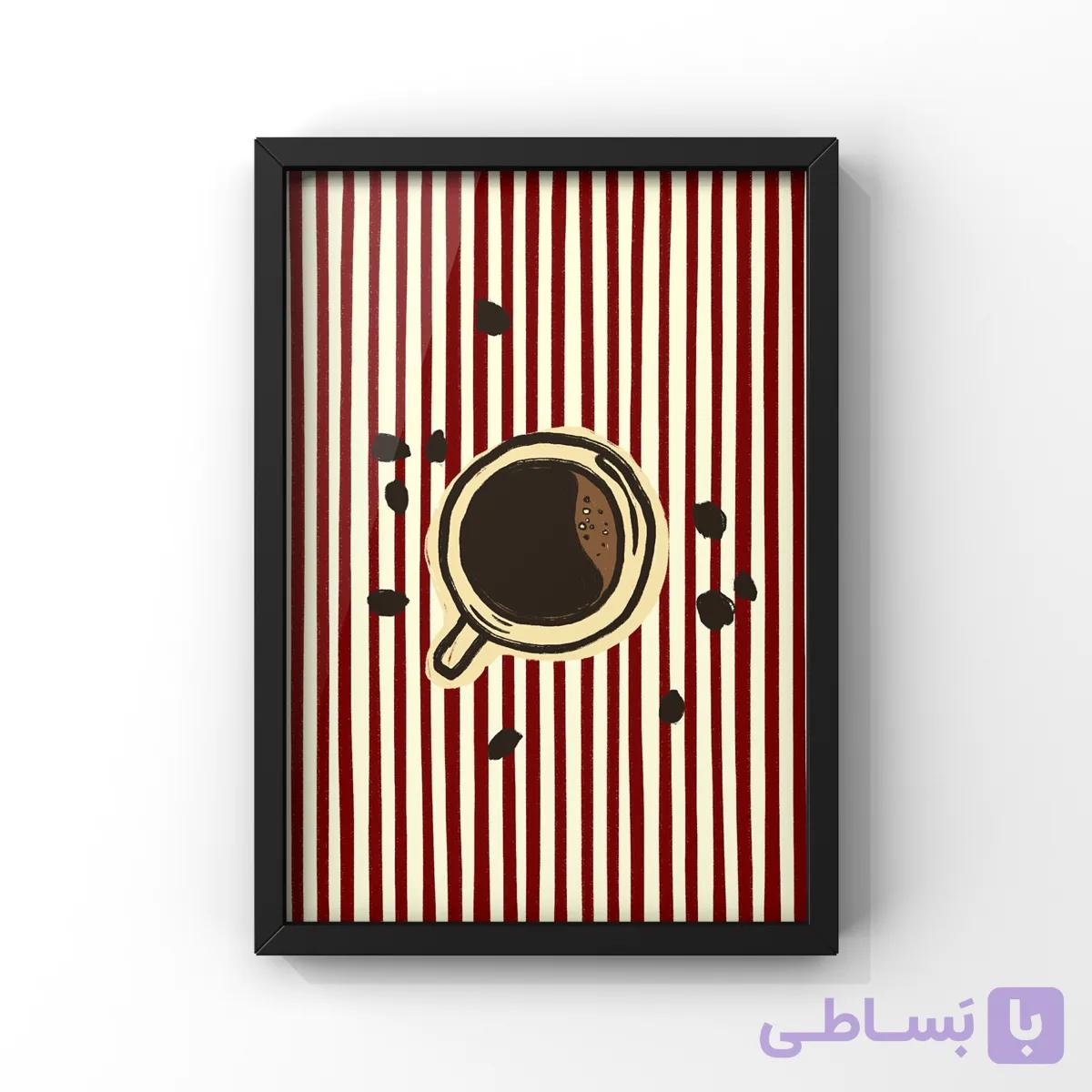 قاب عکس cat and coffee
