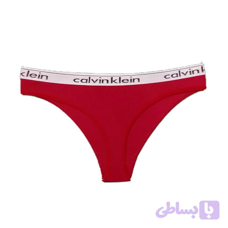 شورت زنانه calvinklein کبریتی سایز L طرح لامبادا قرمز