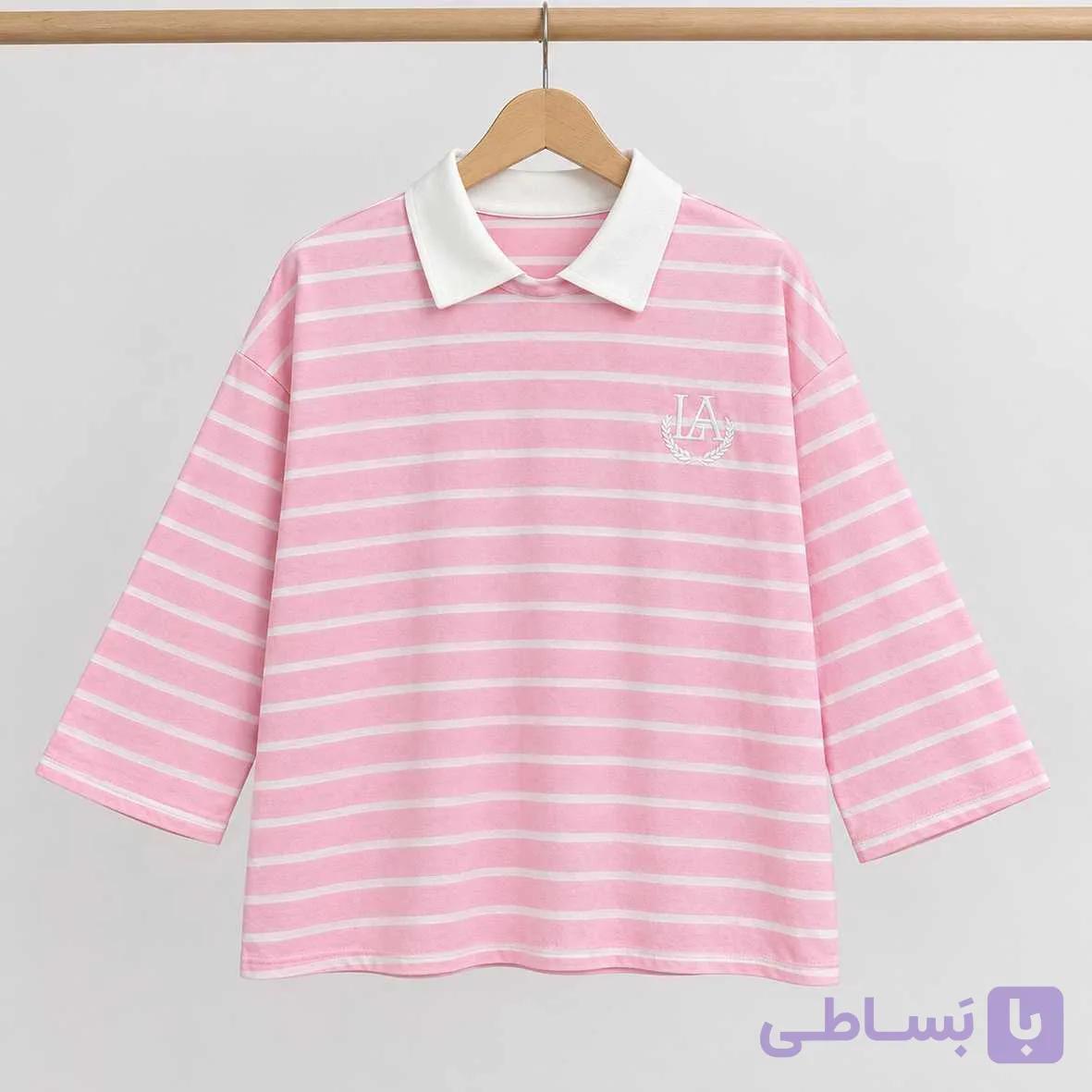 تیشرت راه راه زنانه و دخترانه کد 4102 — تصویر 1