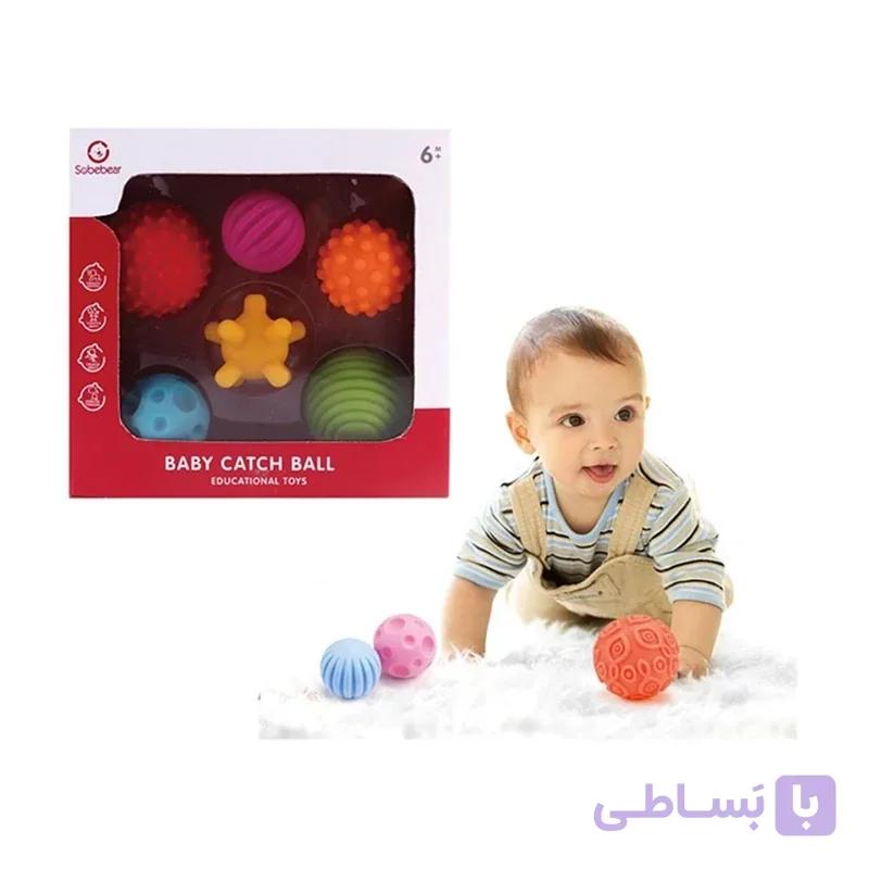 پوپت توپ نرم 6 عددی سوببر Sobebear کد YL1022-11A — تصویر 1