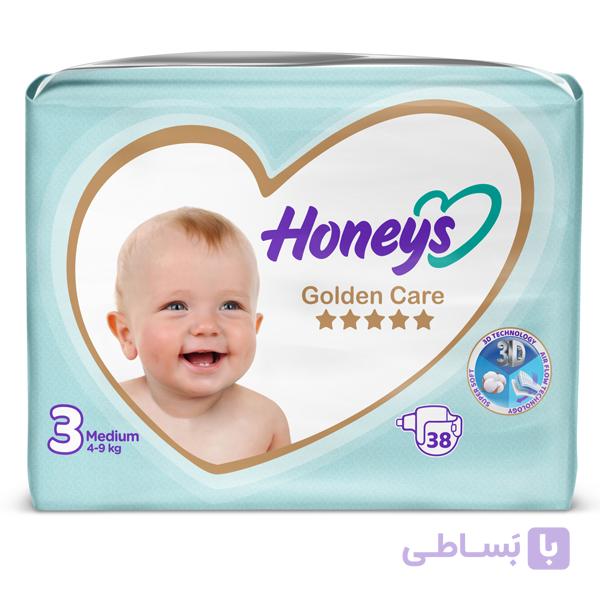 پوشک سایز ۳ هانیز بسته ۳۸ عددی