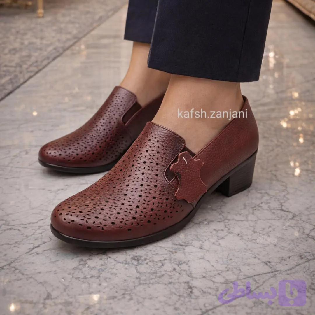 کفش زنانه تابستانی طبی اداری و مجلسی چرم گاوی تبریز سایز 37 تا 41