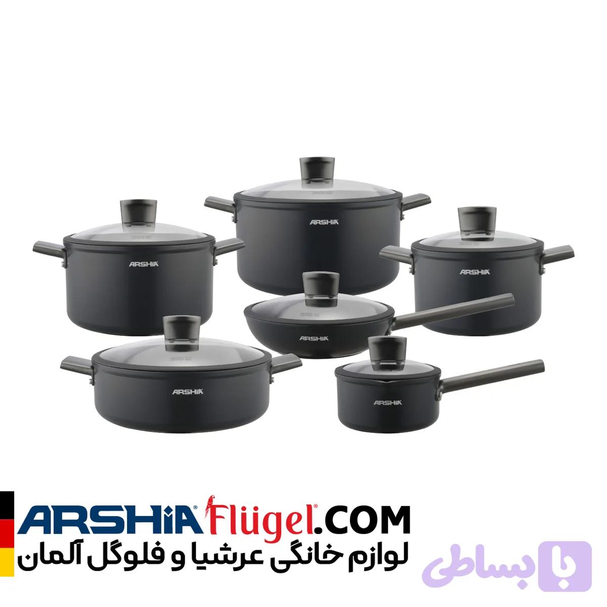 سرویس قابلمه 12 پارچه چدن فورج عرشیا مدل CO194-3839 — تصویر 1