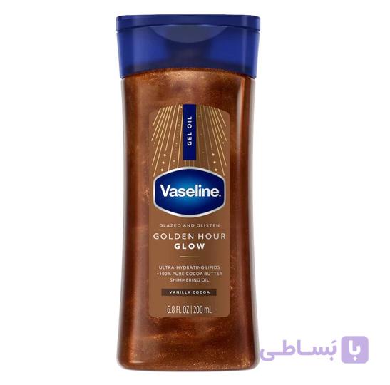 روغن بدن وازلین مدل Golden Hour Glow مناسب برای انواع پوست حجم 200 میلی لیتر