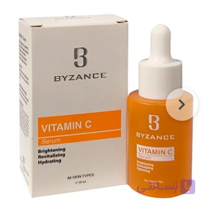 سرم شفاف‌کننده و روشن‌کننده پوست بیزانس مدل Vitamin C مناسب برای انواع پوست حجم 30 میلی‌لیتر
