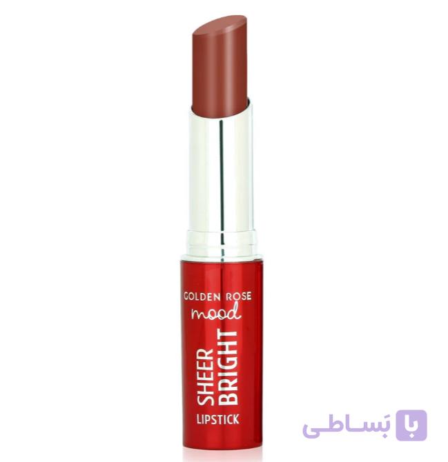 رژ لب براق گلدن رز Golden Rose مدل Sheer Bright رنگ Hazelnut شماره 105 — تصویر 1