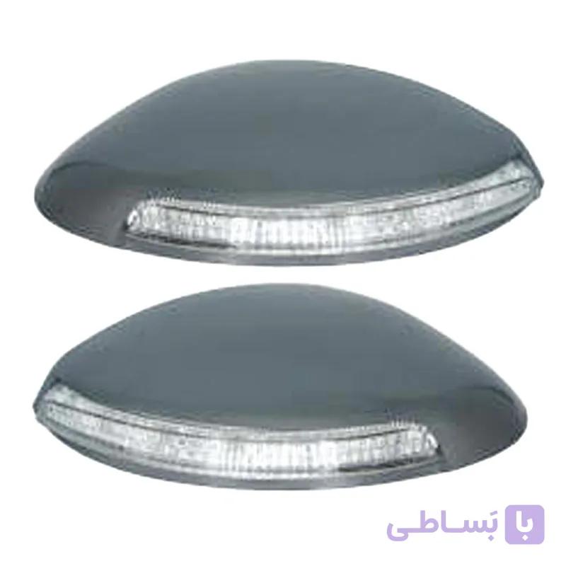 فلاپ آینه چراغ دار خودرو مدل B-R مناسب برای پژو 206 بسته 2 عددی