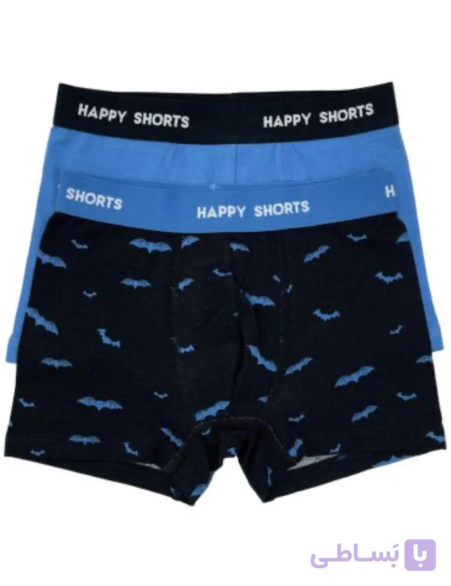 شورت باکسر پسرانه(۱۰تا۱۳ سال) پک دو عددی برند HAPPY SHORTS