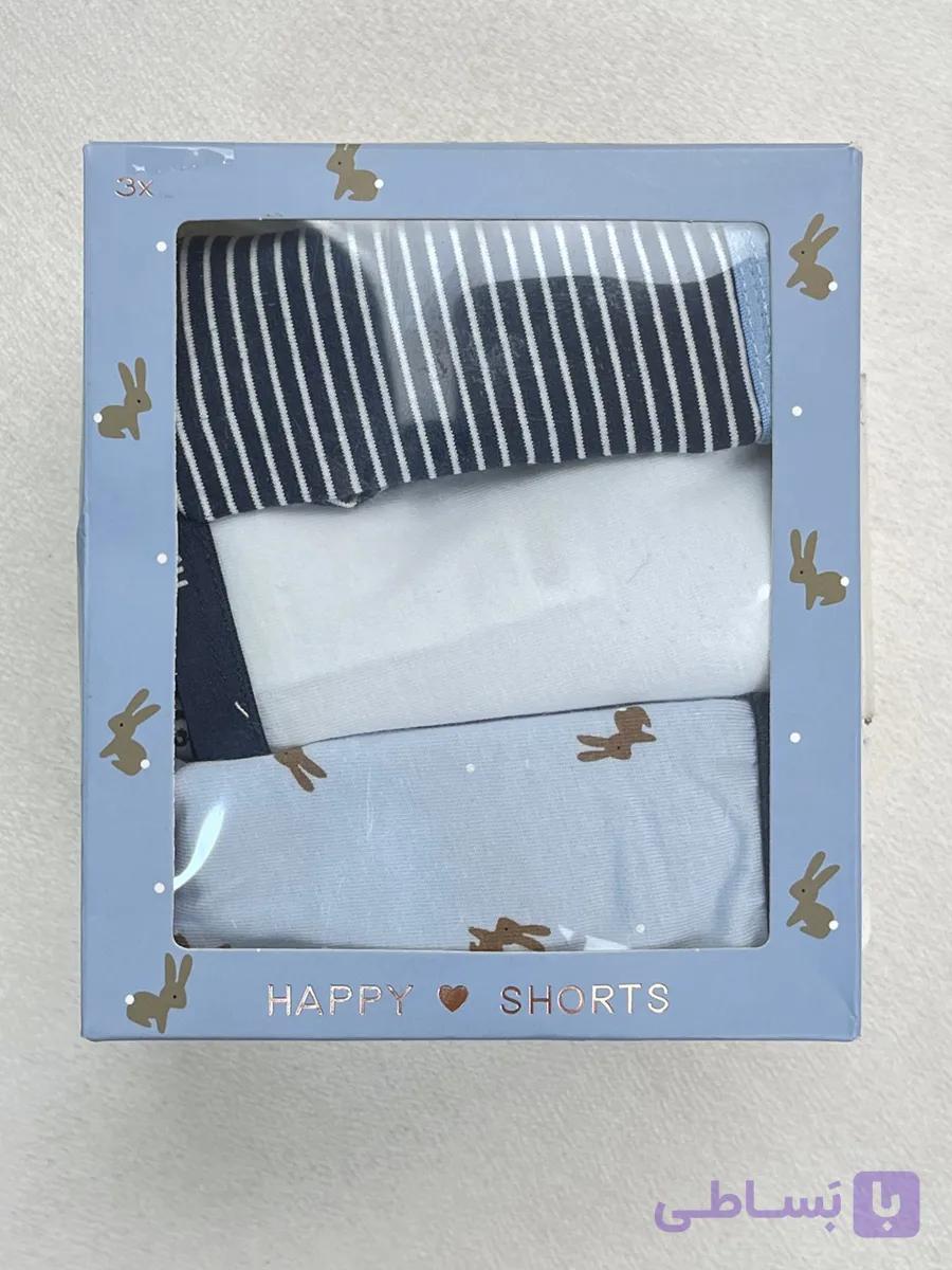 شورت دخترانه اورجینال برند happy shorts پک ۳ عددی (۱۵۸-۱۶۴)۱۲تا ۱۳سال