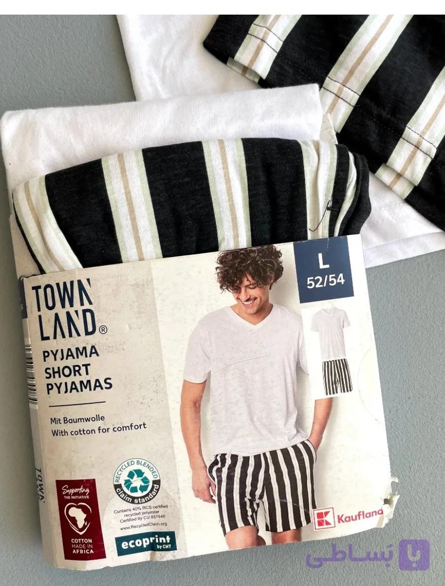 ست تیشرت شلوارک مردانه اورجینال برند TownLand سایزL-XL