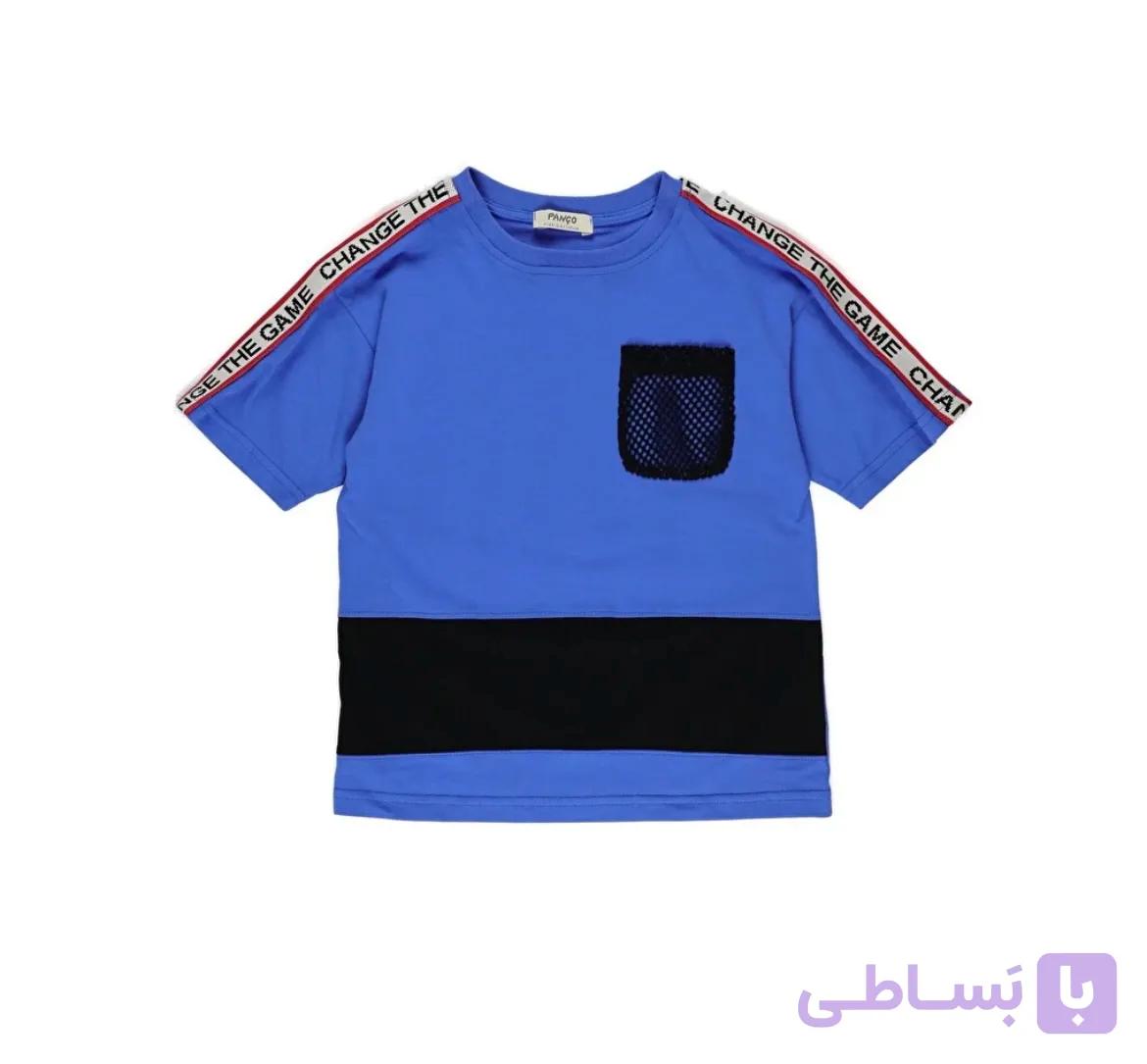 تیشرت آبی پسرانه (برند panço ترکیه)۵-۶ سال