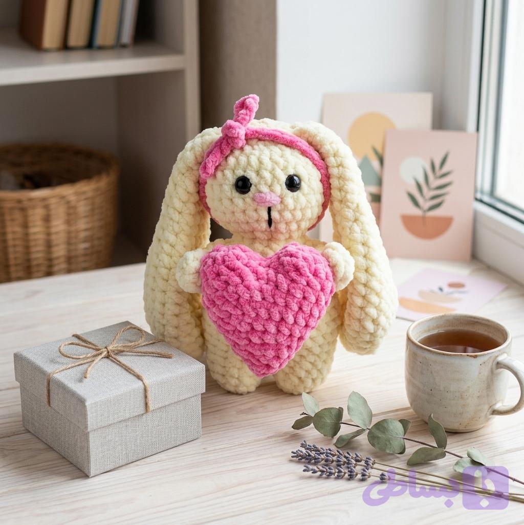 عروسک خرگوش بافتنی روبی
