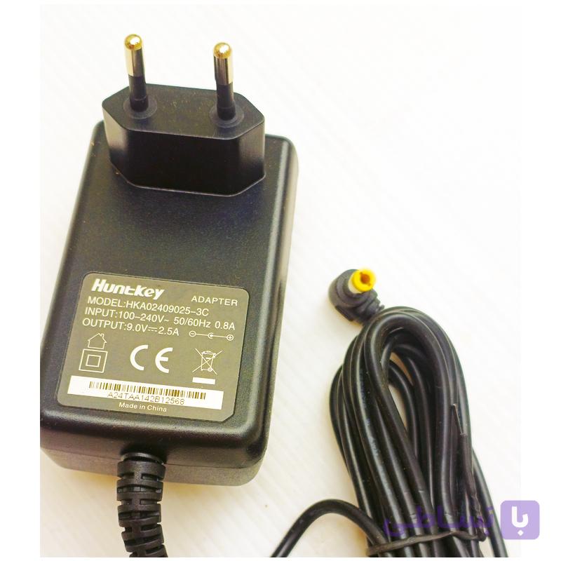 آداپتور شارژر HUNTKey 9 ولت 2 آمپر سر نرمال متوسط اوریجینال — تصویر 1