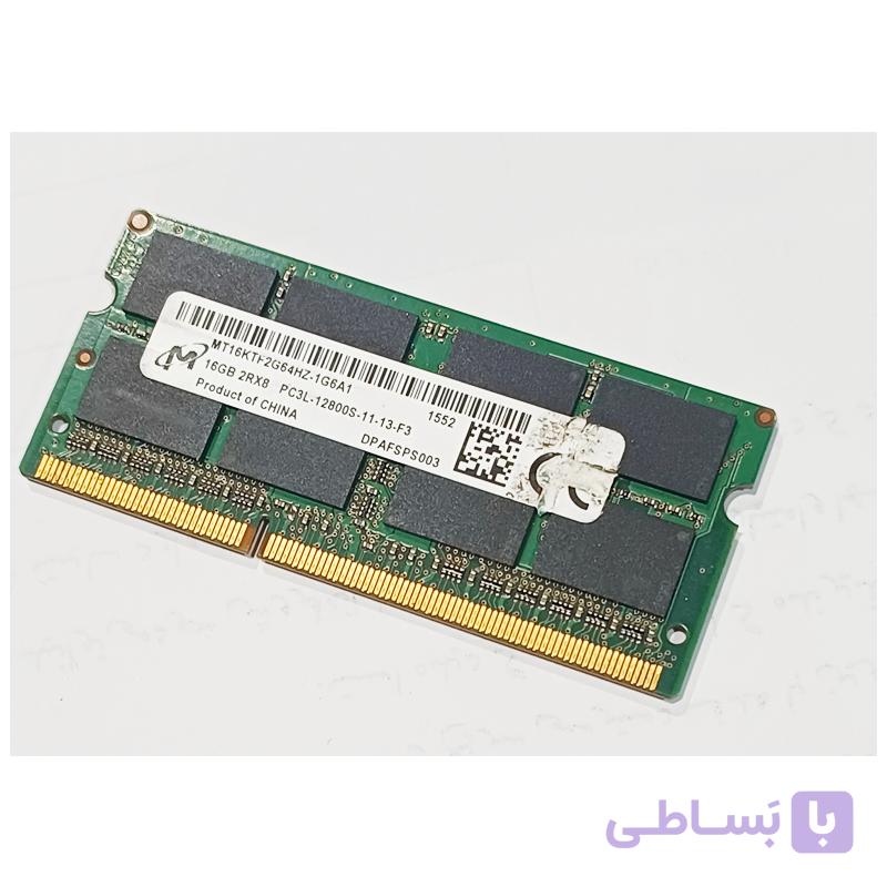 حافظه RAM لپ تاپ ماکرون مدل DDR3L PC3L-12800S 1600MHz ظرفیت 16 گیگابایت — تصویر 1