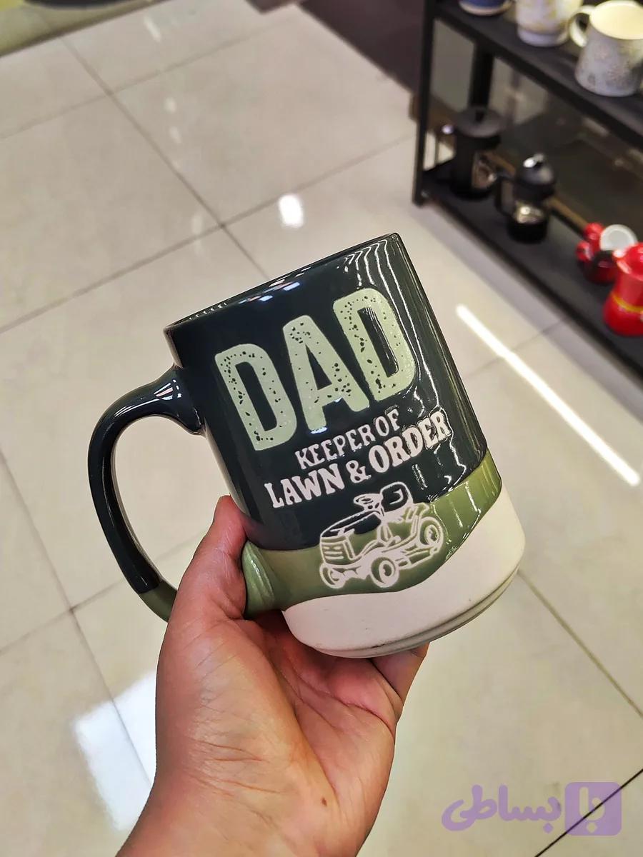 ماگ سرامیکی برجسته وارداتی تکست دار طرح Dad و پدر