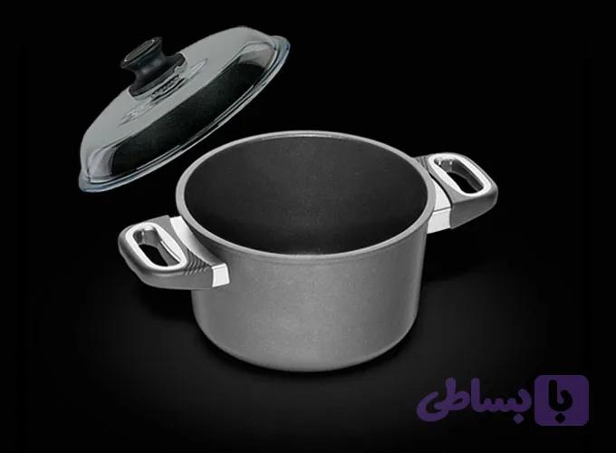 قابلمه نچسب درب‌دار کد ۹۲۰ با قطر ۲۰ و ارتفاع ۱۲ سانتی‌متر