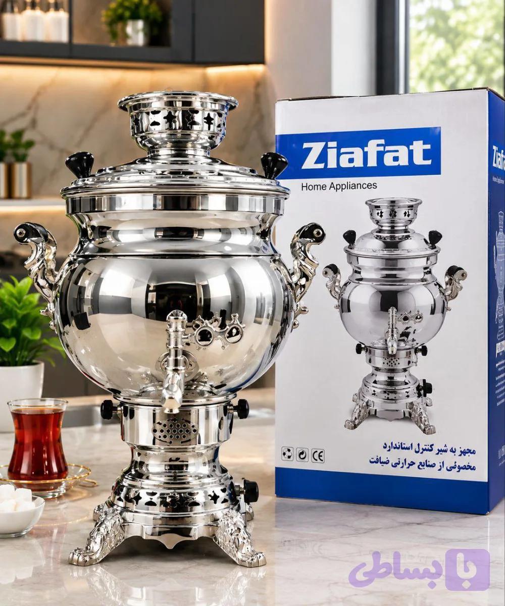 سماور 10لیتری ضیافت ساده — تصویر 1
