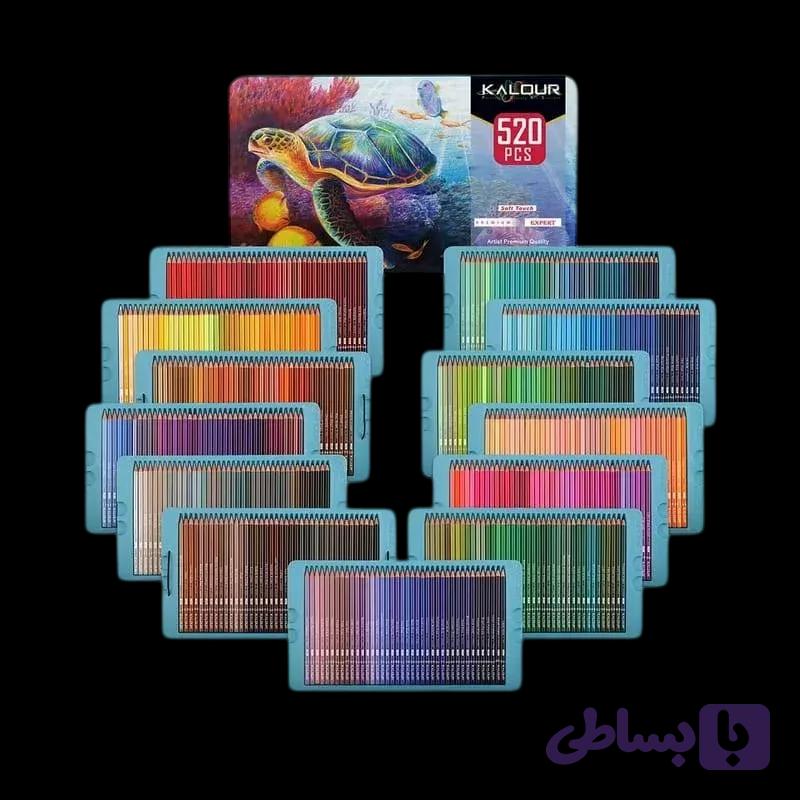 مداد رنگی 520 رنگ کالور جعبه فلزی (884981)