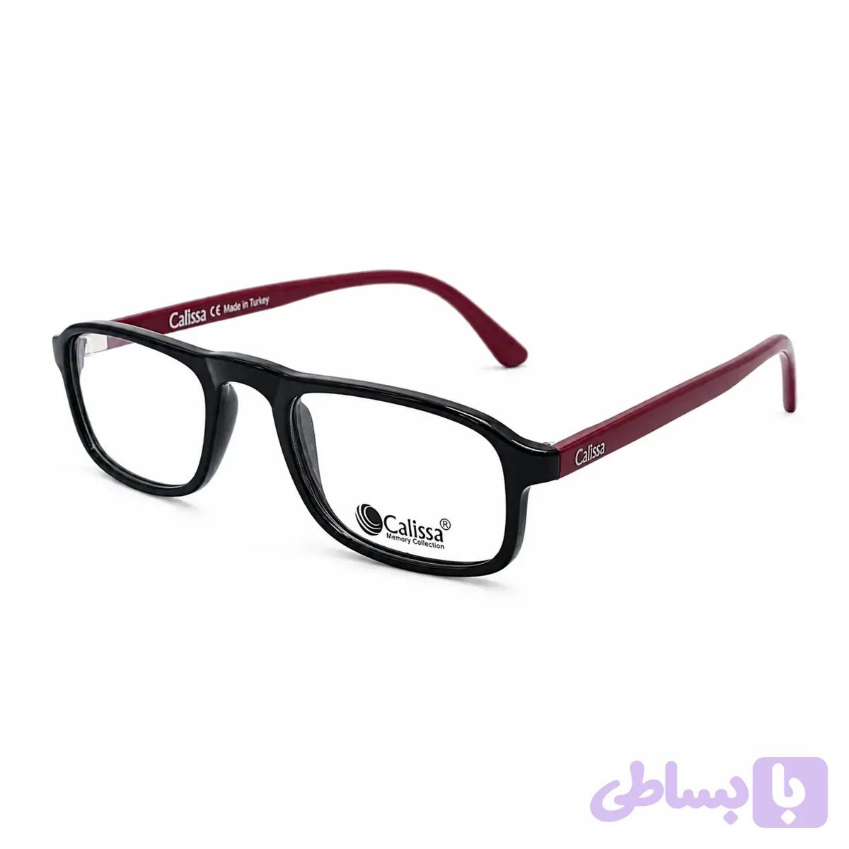 عینک طبی مطالعه کالیسا مدل CA0018/C0105 مشکی – شرابی — تصویر 1