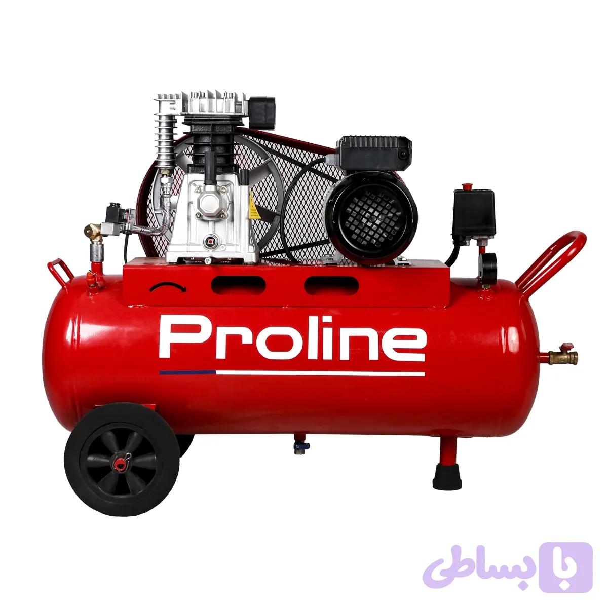کمپرسور باد 100 لیتری تسمه ای proline خورجینی خوابیده