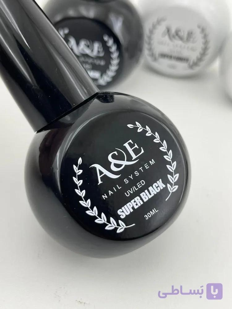 لاک ژل مشکی A&E ای اند سوپر بلک حجم 30 میل