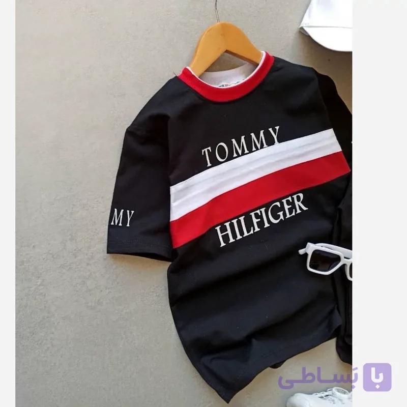 تیشرت تک طرح Tommyسایز 55 الی 70