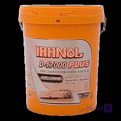 روغن موتور ایرانول D-17000 پلاس 15W40 با حجم 20 لیتر