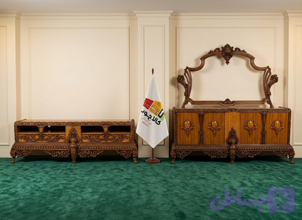 ست زیبای میز تلویزیون / میز کنسول مدل شاهان
