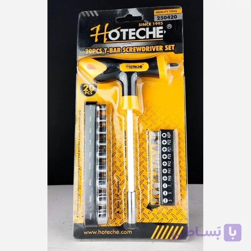 مجموعه 20 عددی بیت پیچ گوشتی و کله بکس - برند اصلی Hoteche هوتچ (250420)