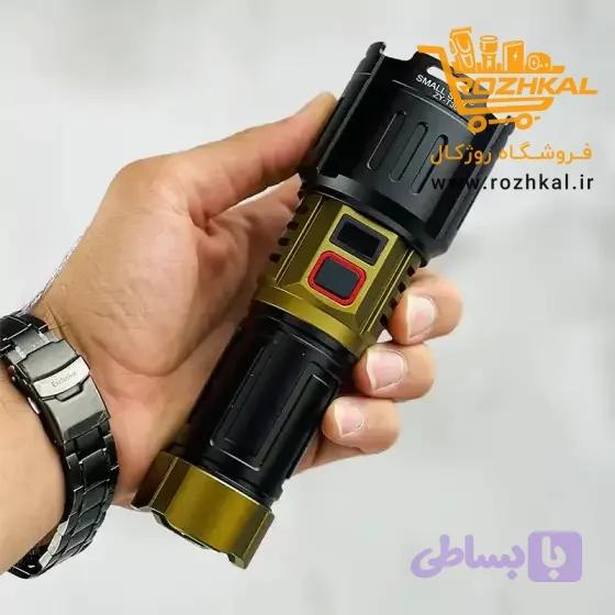 چراغ قوه پرقدرت اسمال سان مدل ZY-T305 با باتری 8800 و برد 800 متری اصلی و اورجینال — تصویر 1