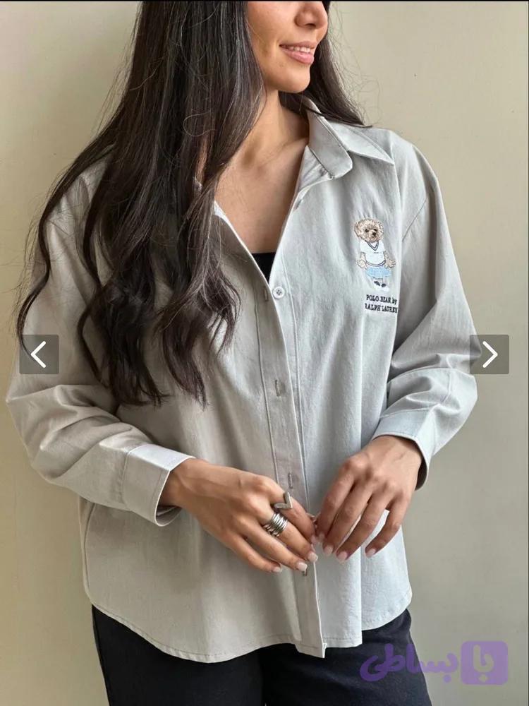 شومیز زنانه لینن طرح تدی