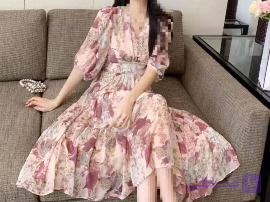 پیراهن حریر مجلسی وارداتی