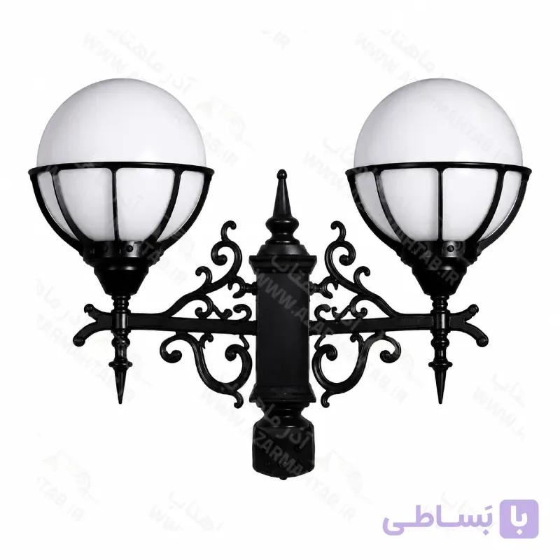 چراغ کلاسیک ویلایی دوشاخه رزبزرگ مدل 8پرحباب کد AM126