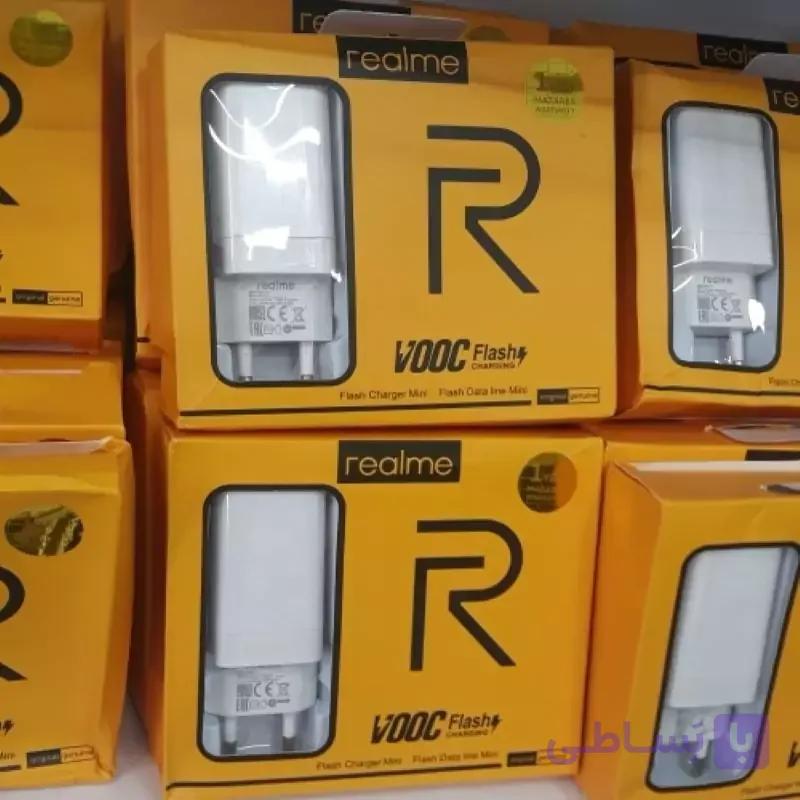شارژرrealme نوع کابل تایپ سی طول کابل یک متر فست شارژر 5v 4A رنگ سفید