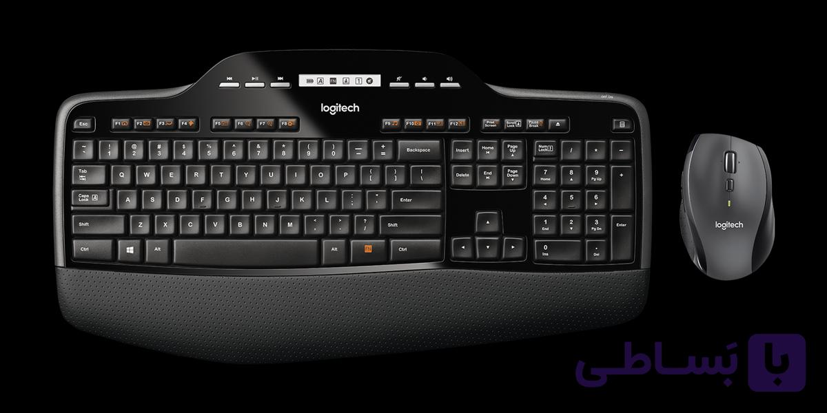ست کیبورد و ماوس بی‌سیم لاجیتک مدل MK710 همراه با حروف انگلیسی