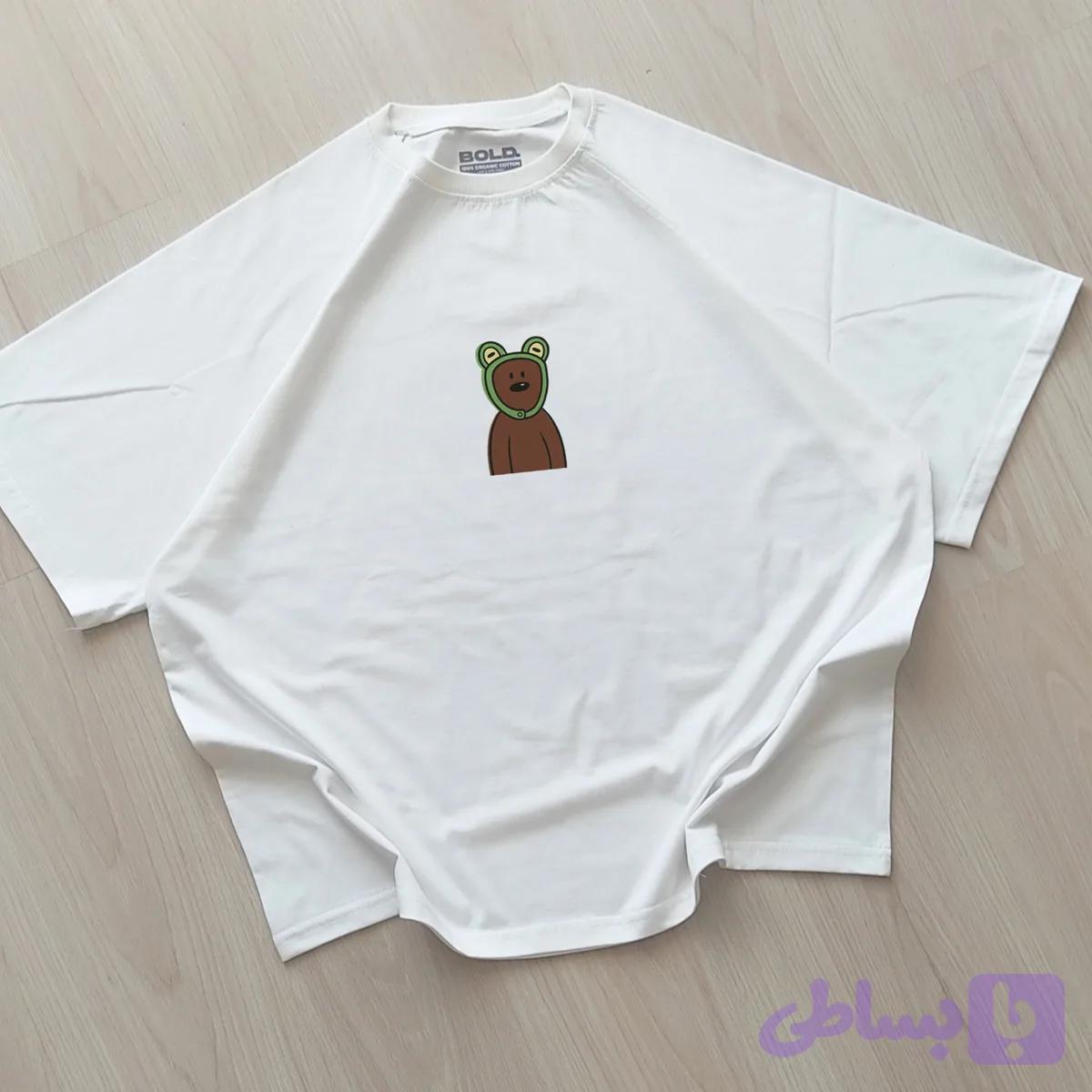 تیشرت باکسی یونیسکس برند بولد مدل TEDDY تدی آستین رگلان و جنس پنبه سوپر