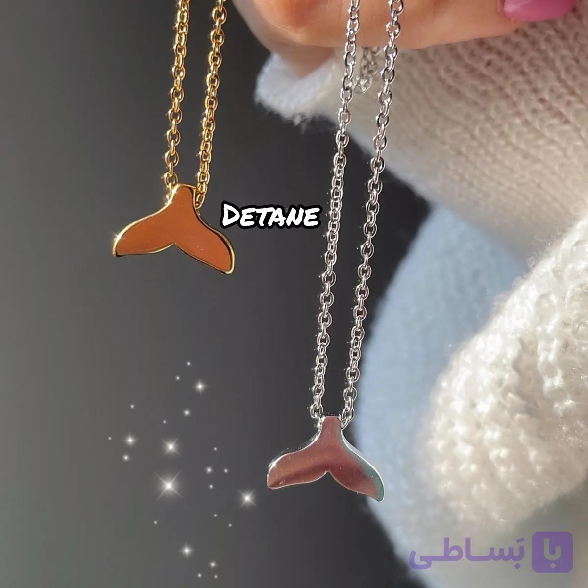 گردنبند دم وال استیل با قیمت استثنایی و رنگ ثابت