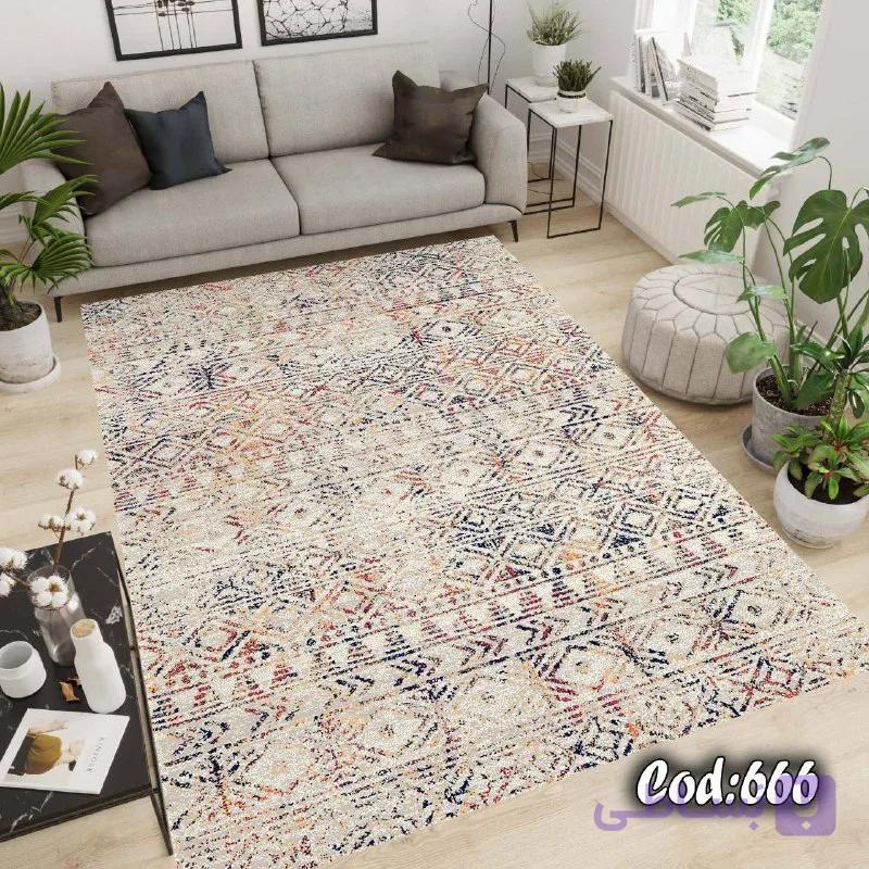 فرشینه استپ دار طرح پتینه اسپورت مناسب نشیمن و اتاق خواب کد ۶۶۶