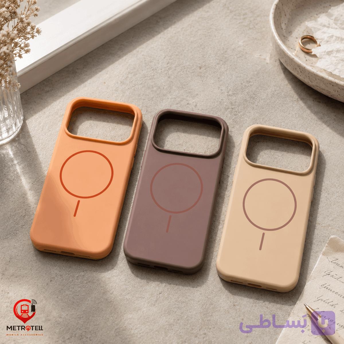 کاور سیلیکونی پاک کنی مگسیف دار مناسب برای گوشی آیفون 16 نرمال IPHONE — تصویر 1