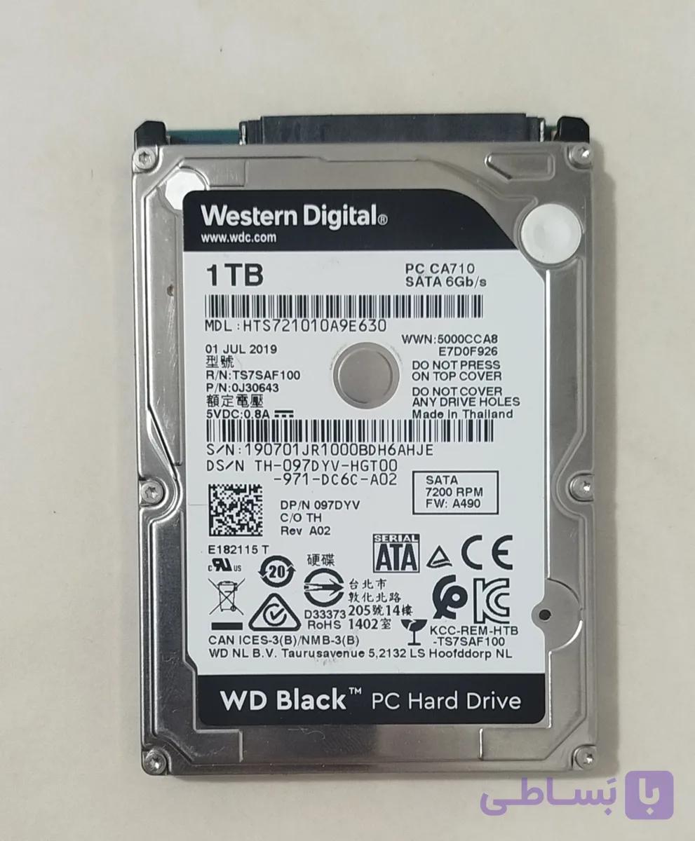 هارد دیسک لپ تاپ برند WD مدل Black pc harddrive ظرفیت ۱ترابایت
