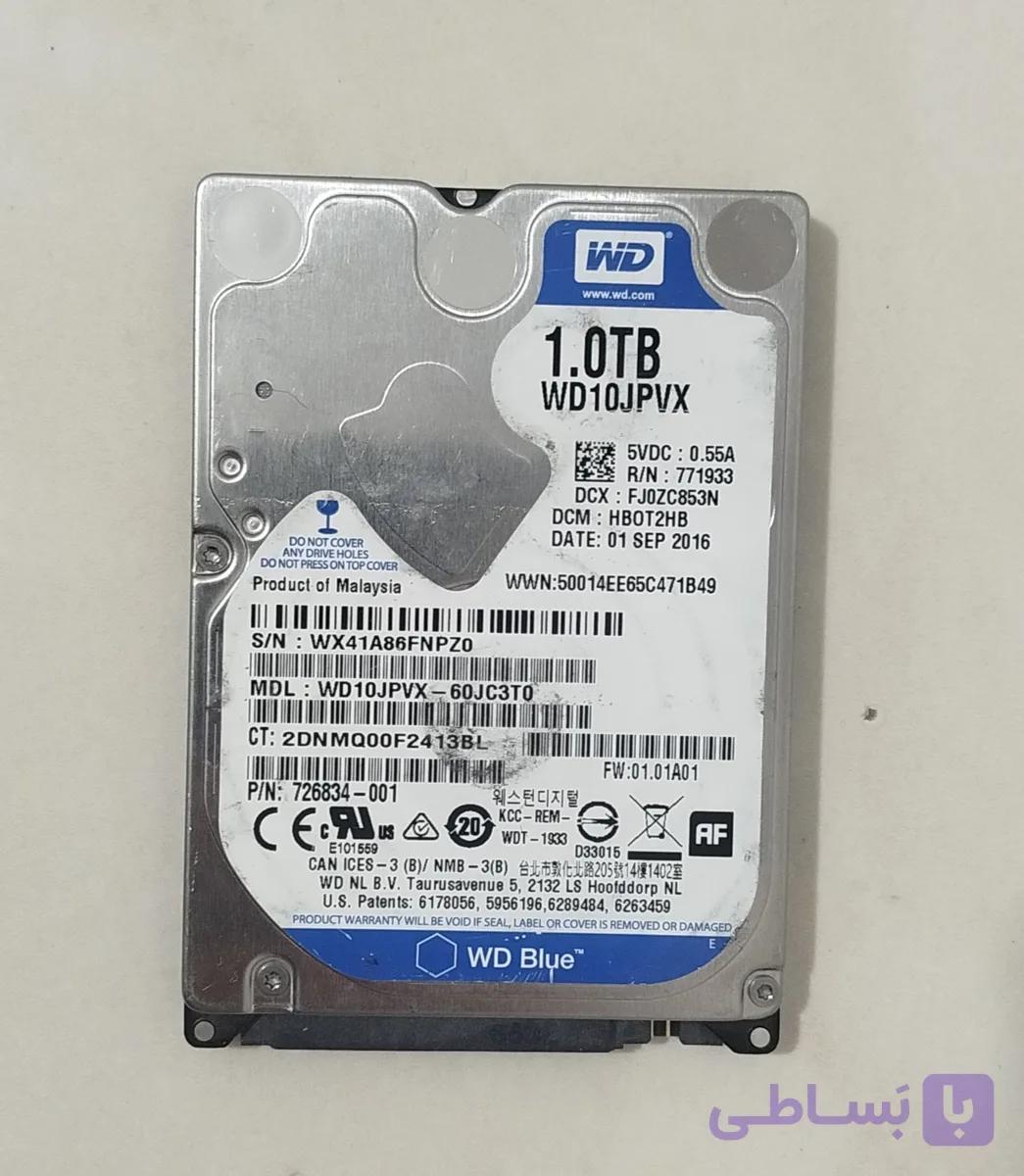 هارد دیسک لپ تاپ WD Blue مدل WD10jpvx ظرفیت ۱ترابایت