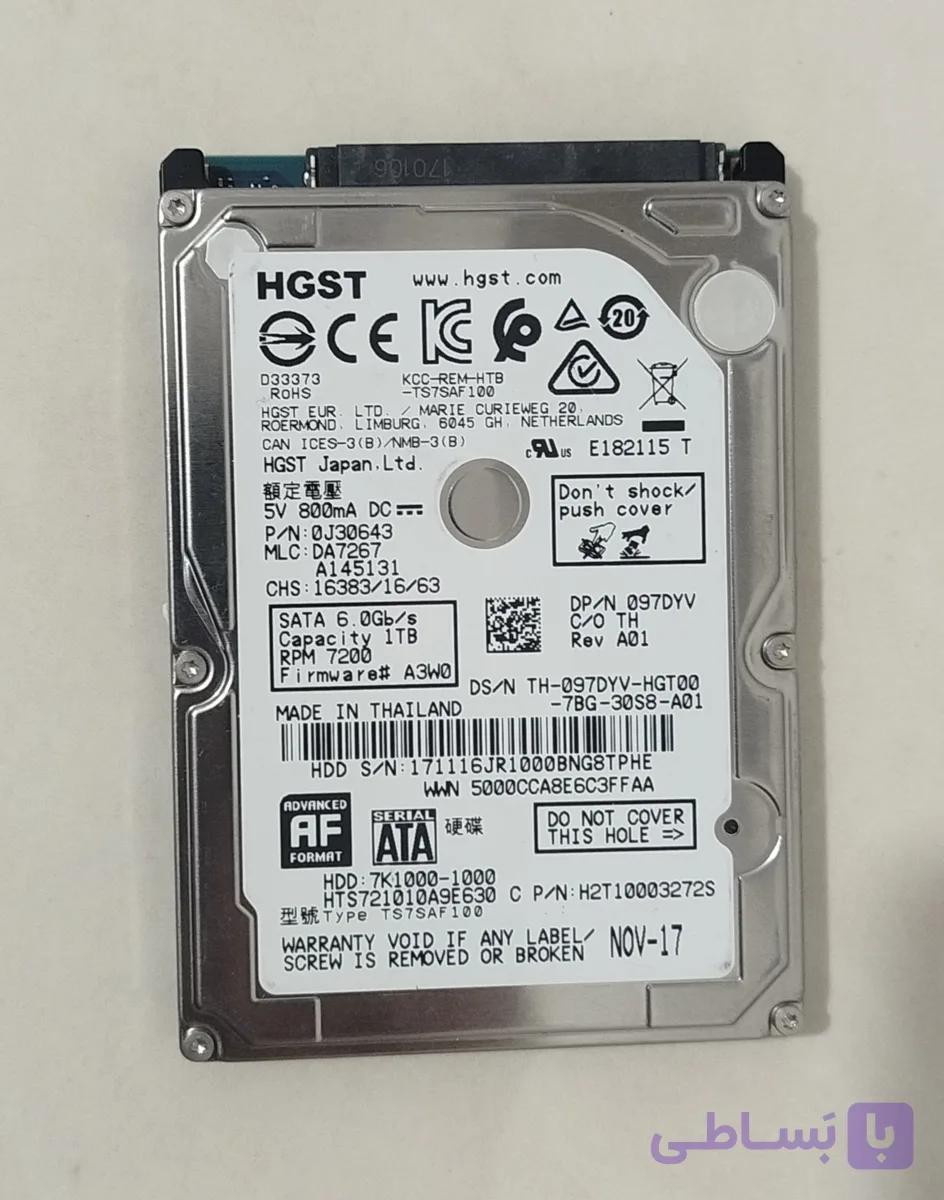 هارد دیسک لپ تاپی برند HGST ظرفیت ۱ترابایت